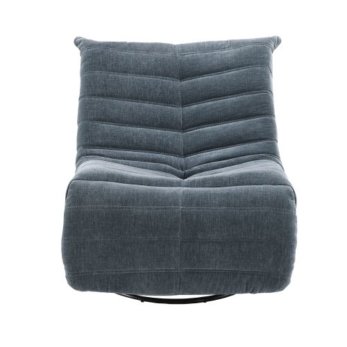 Talmon Gray Chenille Swivel Glider Recliner