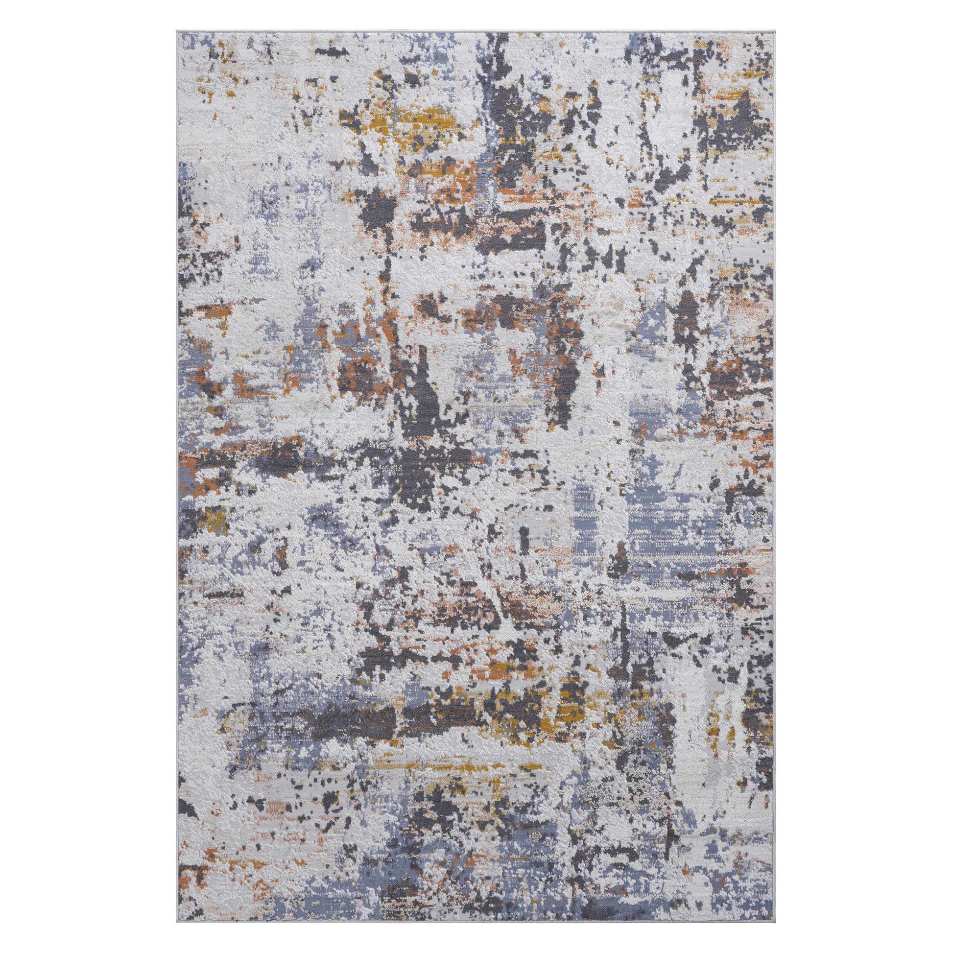 Multicolor abstract area accent rug in modern design, 5x7ft, ideal for enhancing living spaces.