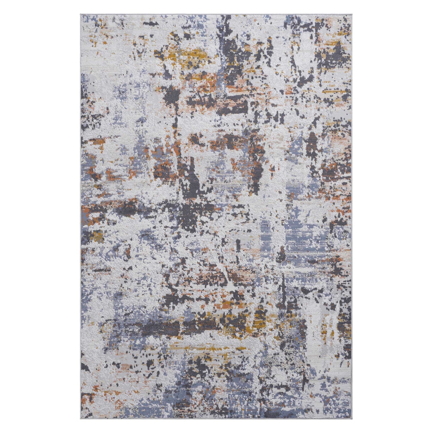 Multicolor abstract area accent rug in modern design, 5x7ft, ideal for enhancing living spaces.