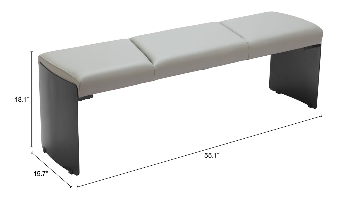 Mur Bench in Gray