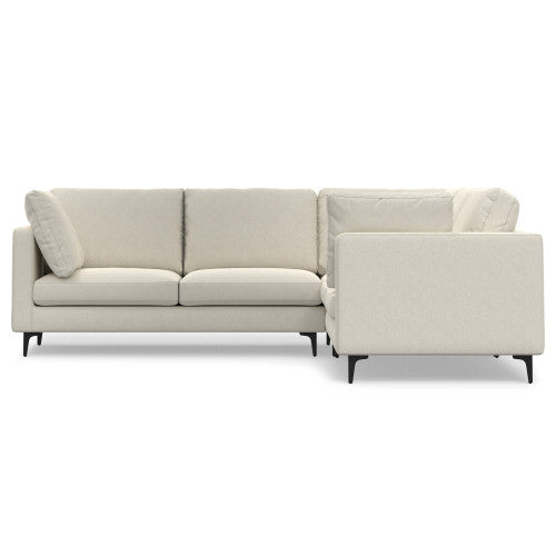 Ava MCM Cream Symmetrical Corner Sofa Sectional 102"