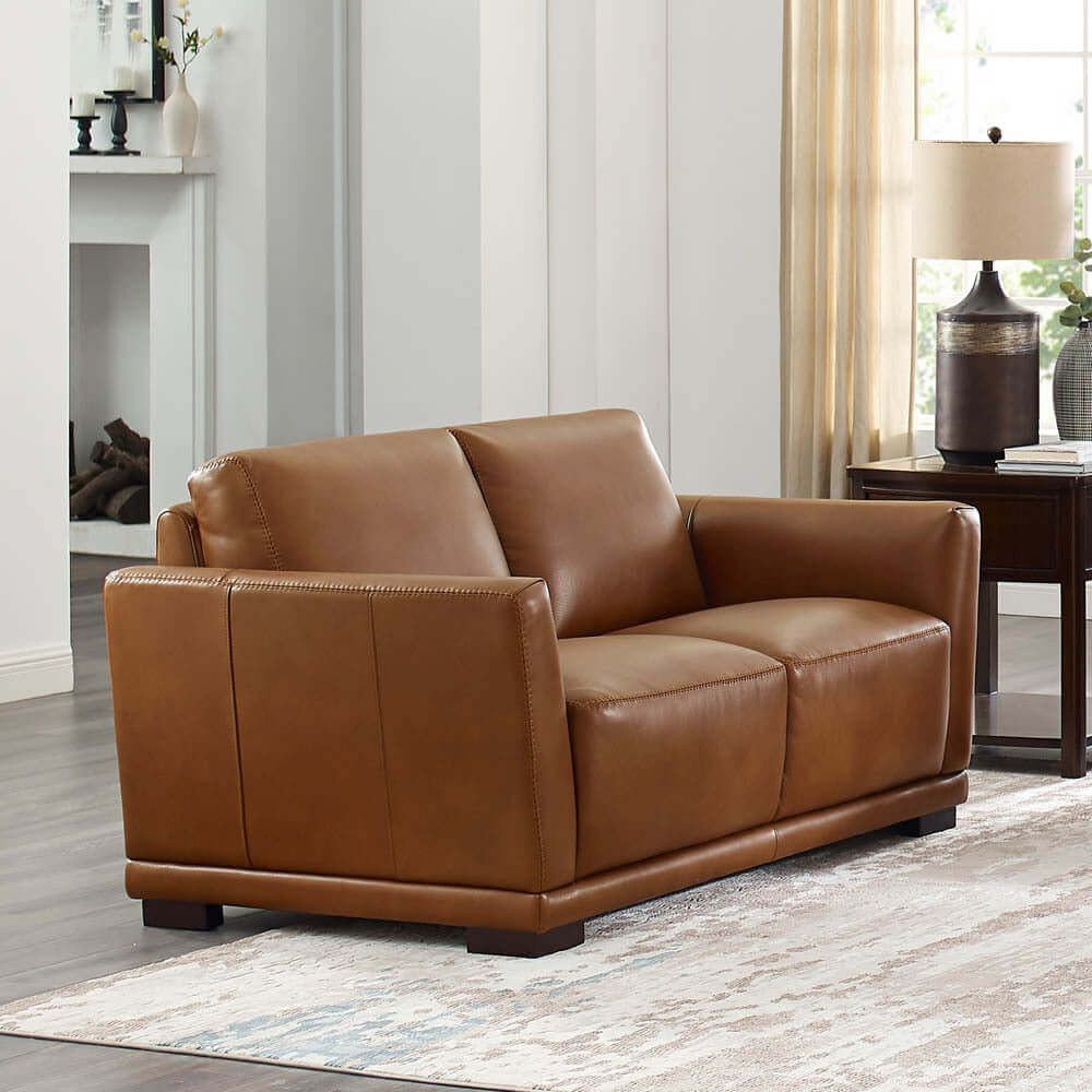 Mary MCM Genuine Leather Loveseat 60'