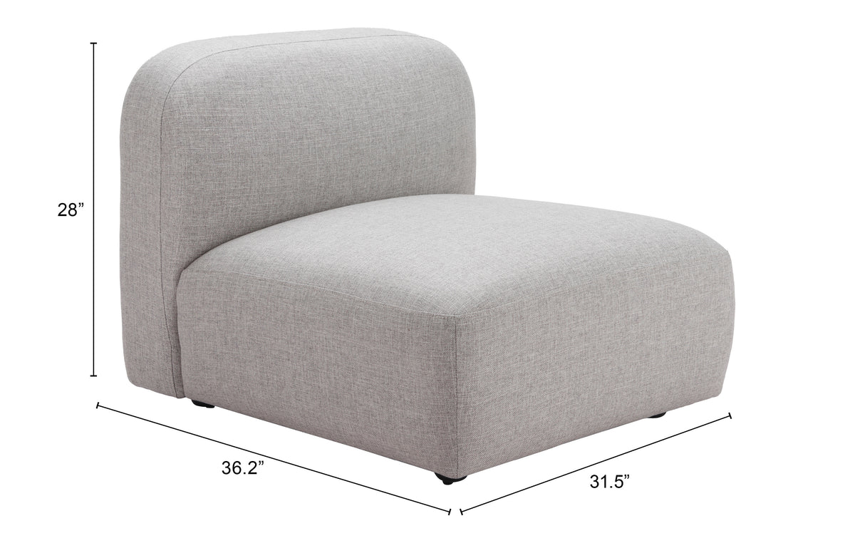 Biak Gray Middle Chair