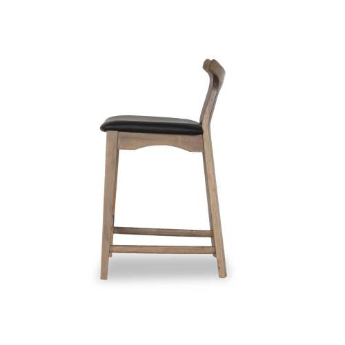 Sillas de bar Mid-Century modernas de madera maciza 'Hester' (juego de 2)
