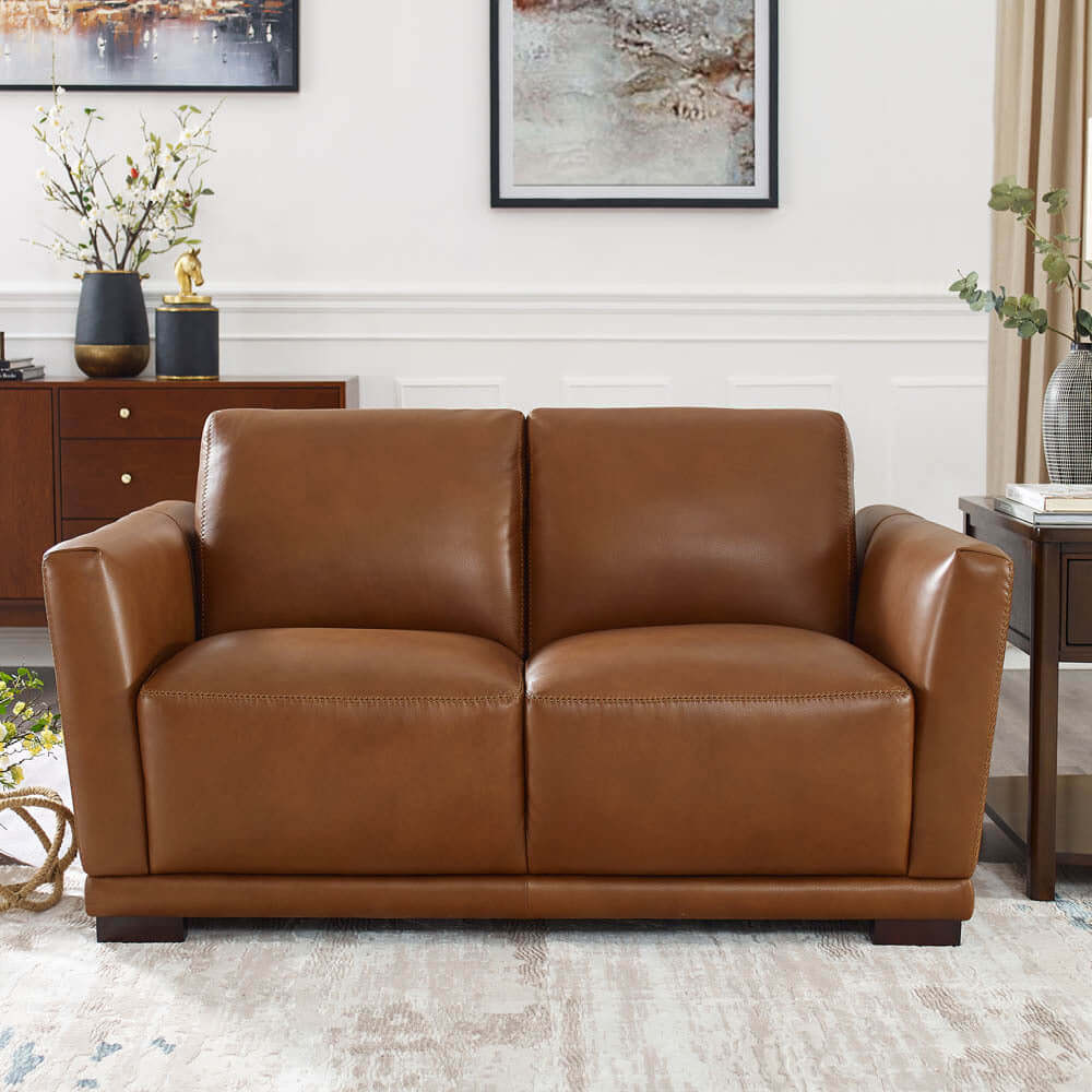 Mary MCM Genuine Leather Loveseat 60'