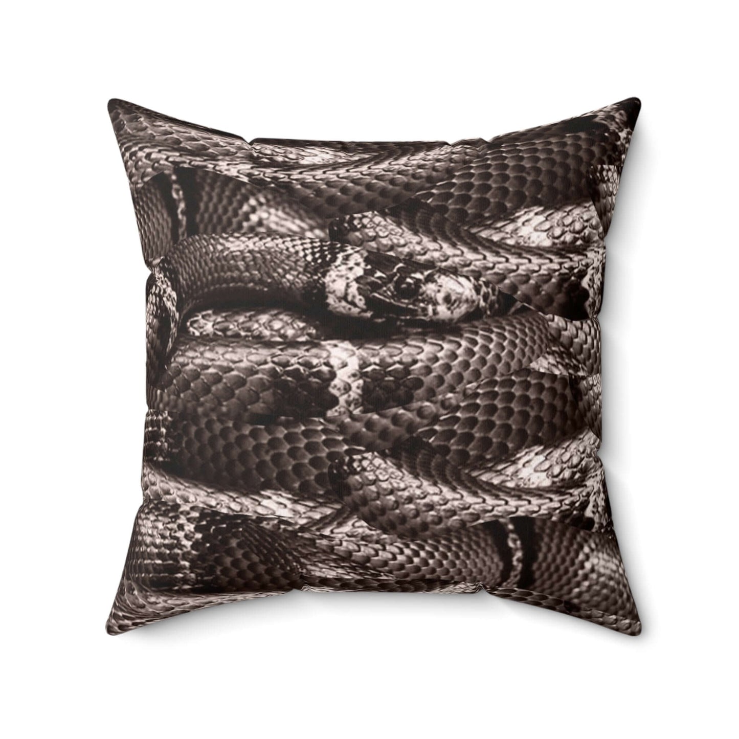 Spun Polyester Designer Square Pillow - Snakes - Revel Sofa