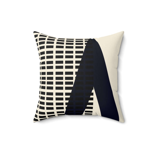 Spun Polyester Square Pillow - Black & Yellow - Revel Sofa