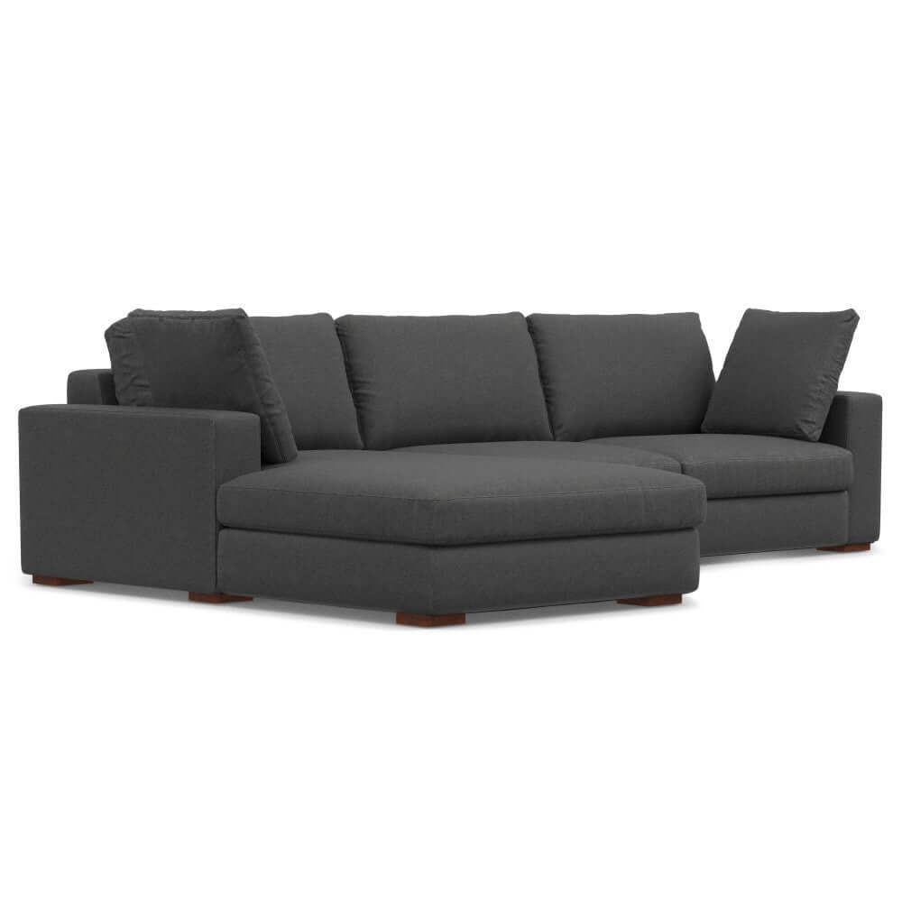 Charlie Modern Deep Seat Sectional Chaise Sofa 122"