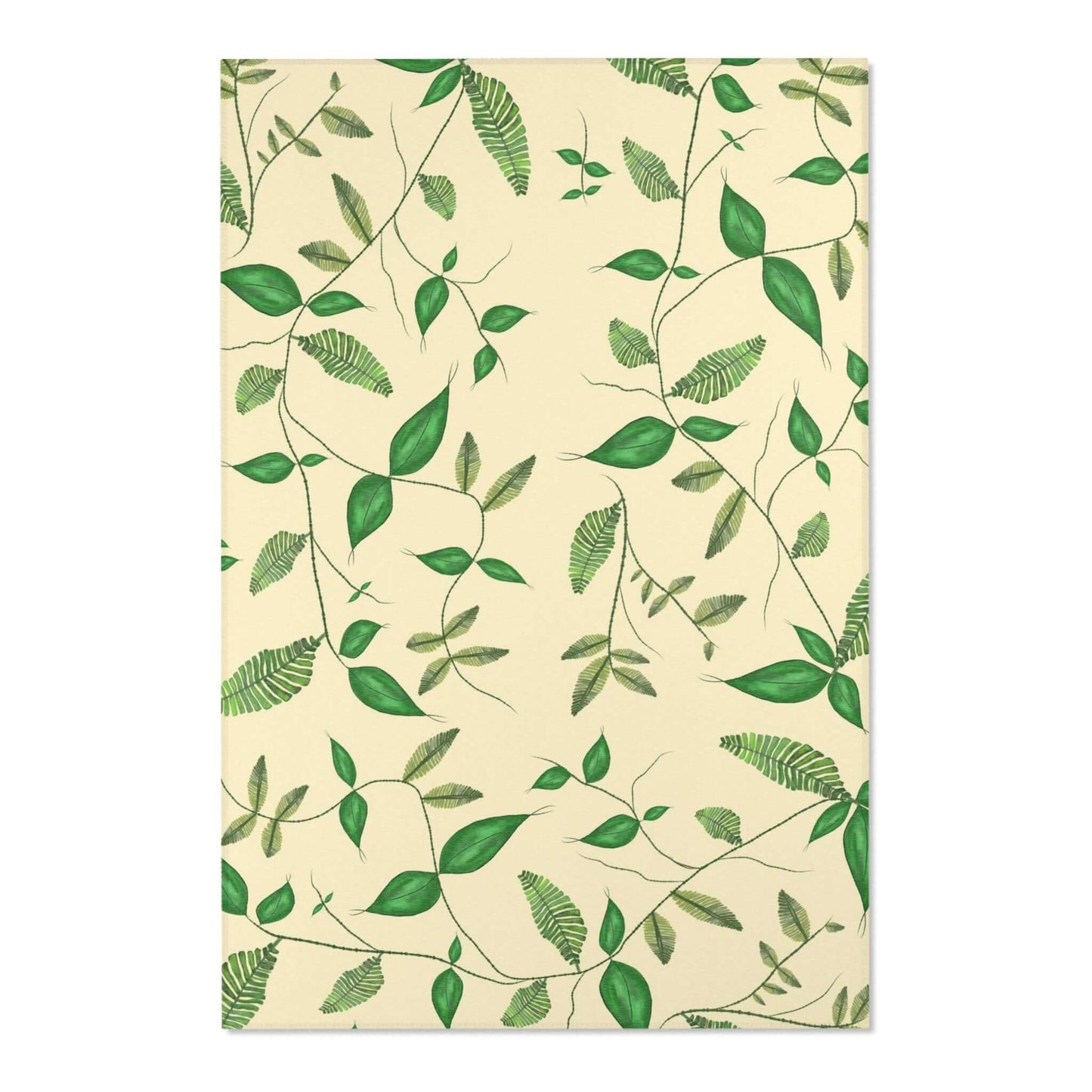 Rectangular Designer Area Rug (Leaves) - Revel Sofa