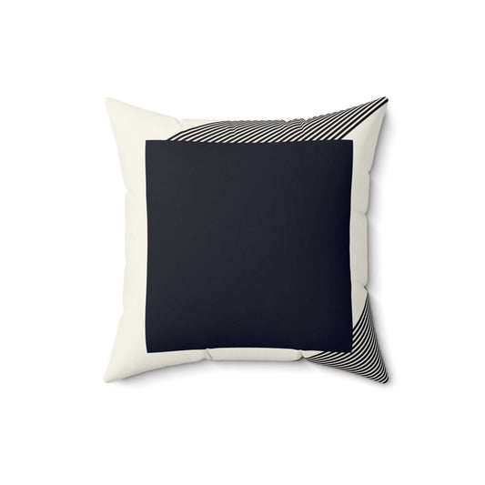 Spun Polyester Square Designer Pillow - Black & White - Revel Sofa