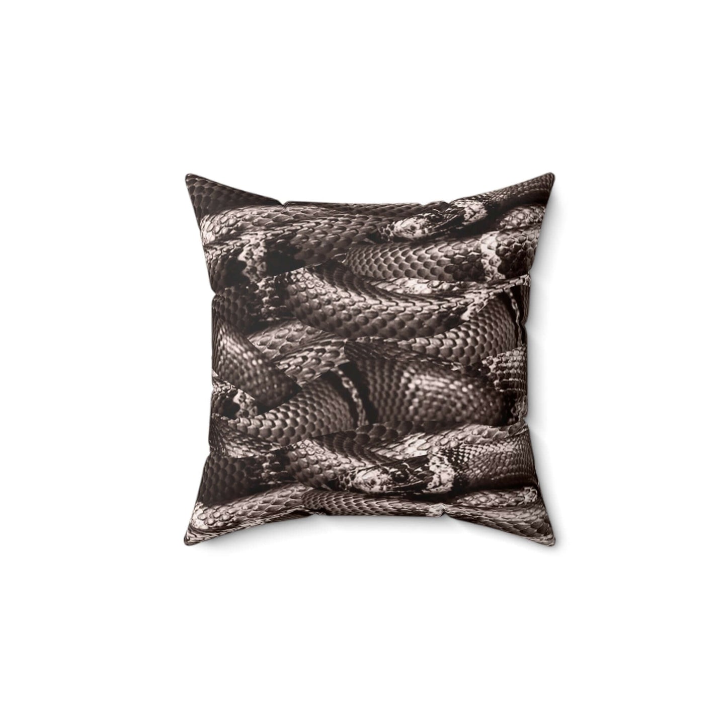 Spun Polyester Designer Square Pillow - Snakes - Revel Sofa