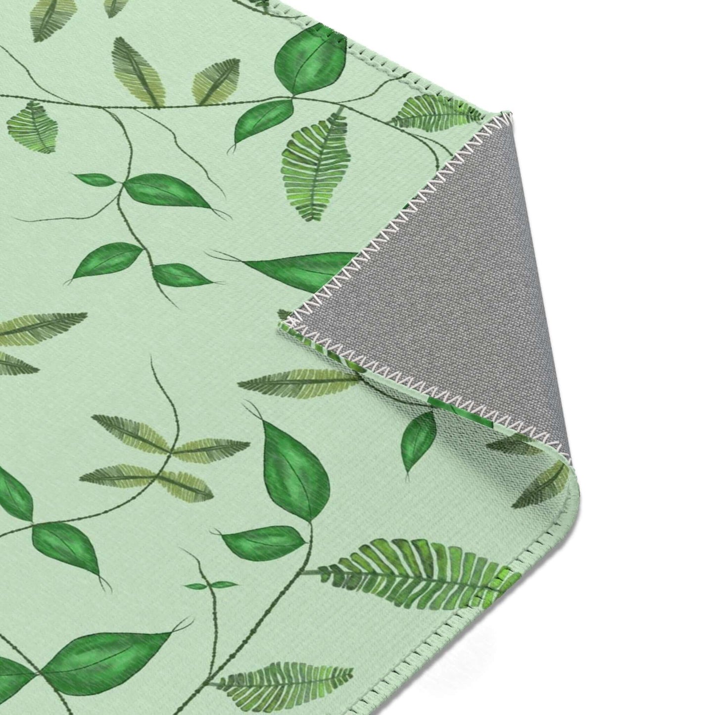 Rectangular Area Designer Rug (Leaves) - Revel Sofa