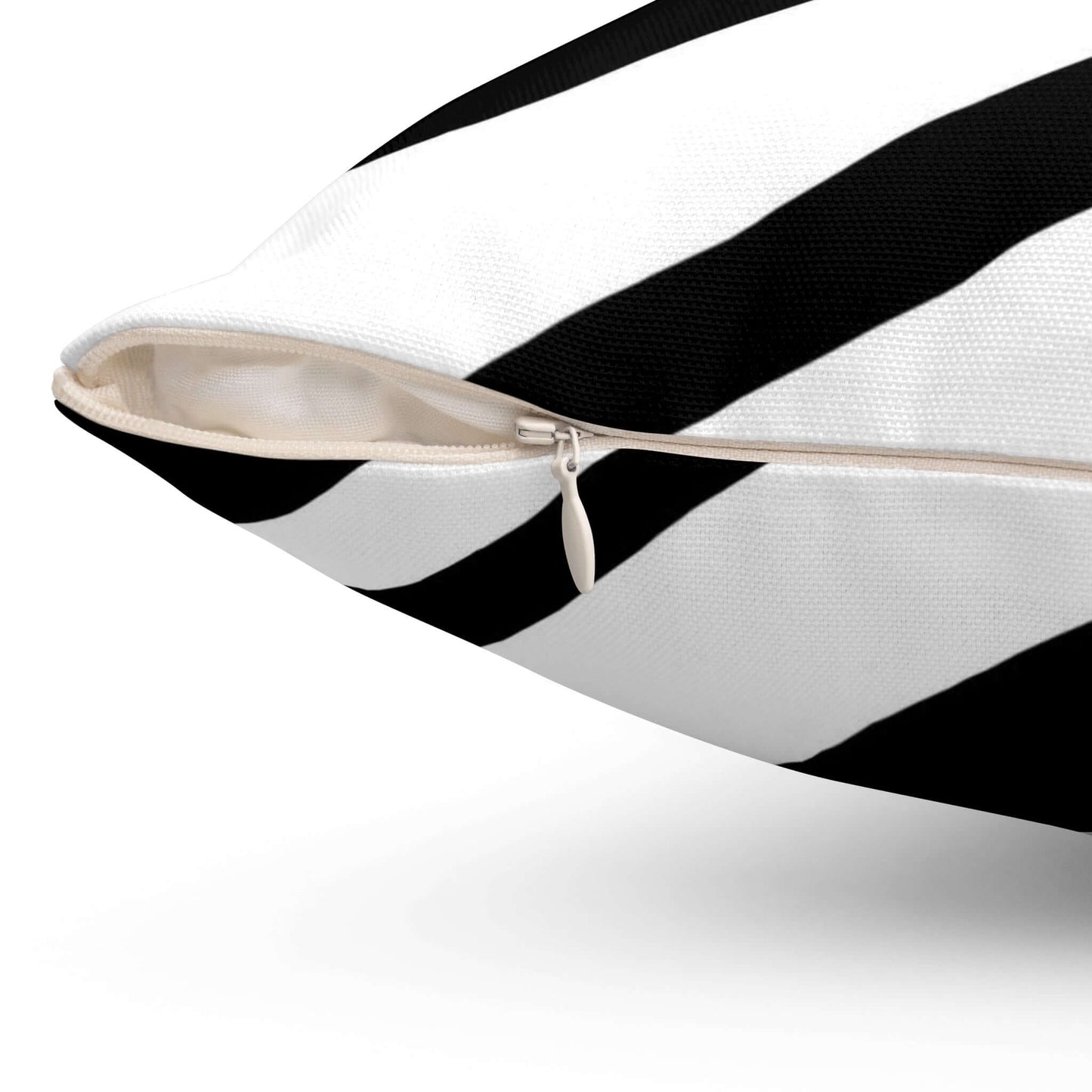 Spun Polyester Striped Designer Square Accent Pillow - Revel Sofa