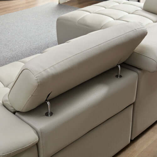 Modern Leather Chaise Sofa Sectional 113" (2 Colors)