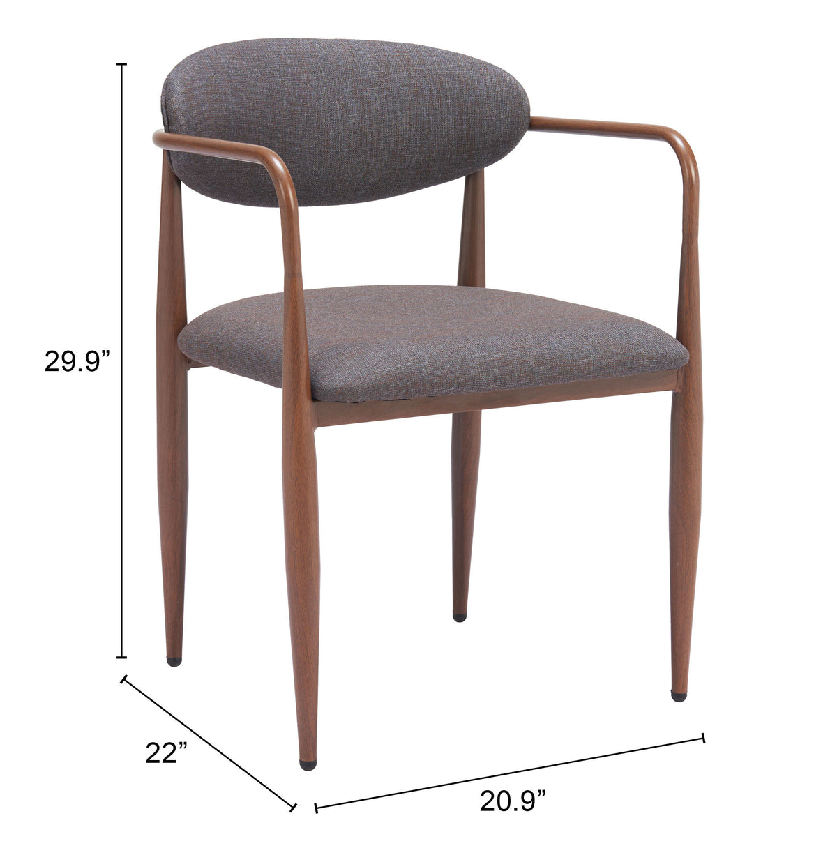 Zens Dining Chair (Set of 2) in Truffle Gray