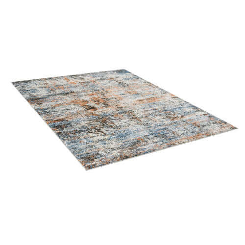 Abstract multi-color area rug showcasing vibrant patterns, perfect for modern living rooms and high-traffic spaces.
