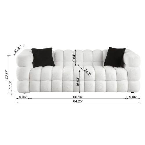Modern Tufted Boucle Marshmallow Sofa (3 Colors)
