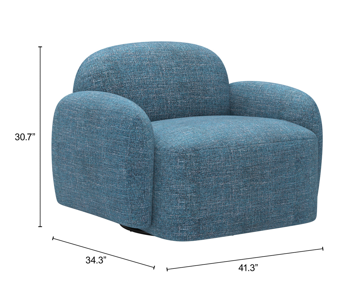 Cleo Blue Swivel Chair