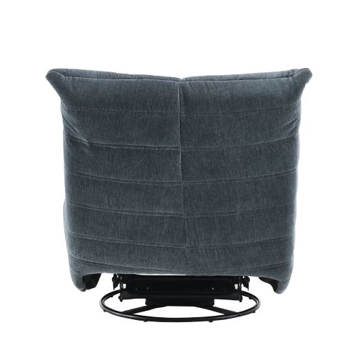 Talmon Gray Chenille Swivel Glider Recliner