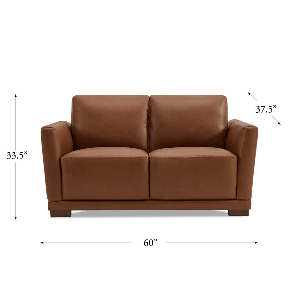 Mary MCM Genuine Leather Loveseat 60'