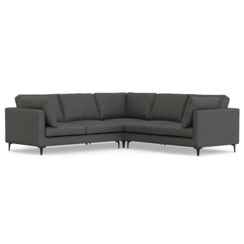 Ava MCM Cream Symmetrical Corner Sofa Sectional 102" (2 Colors)