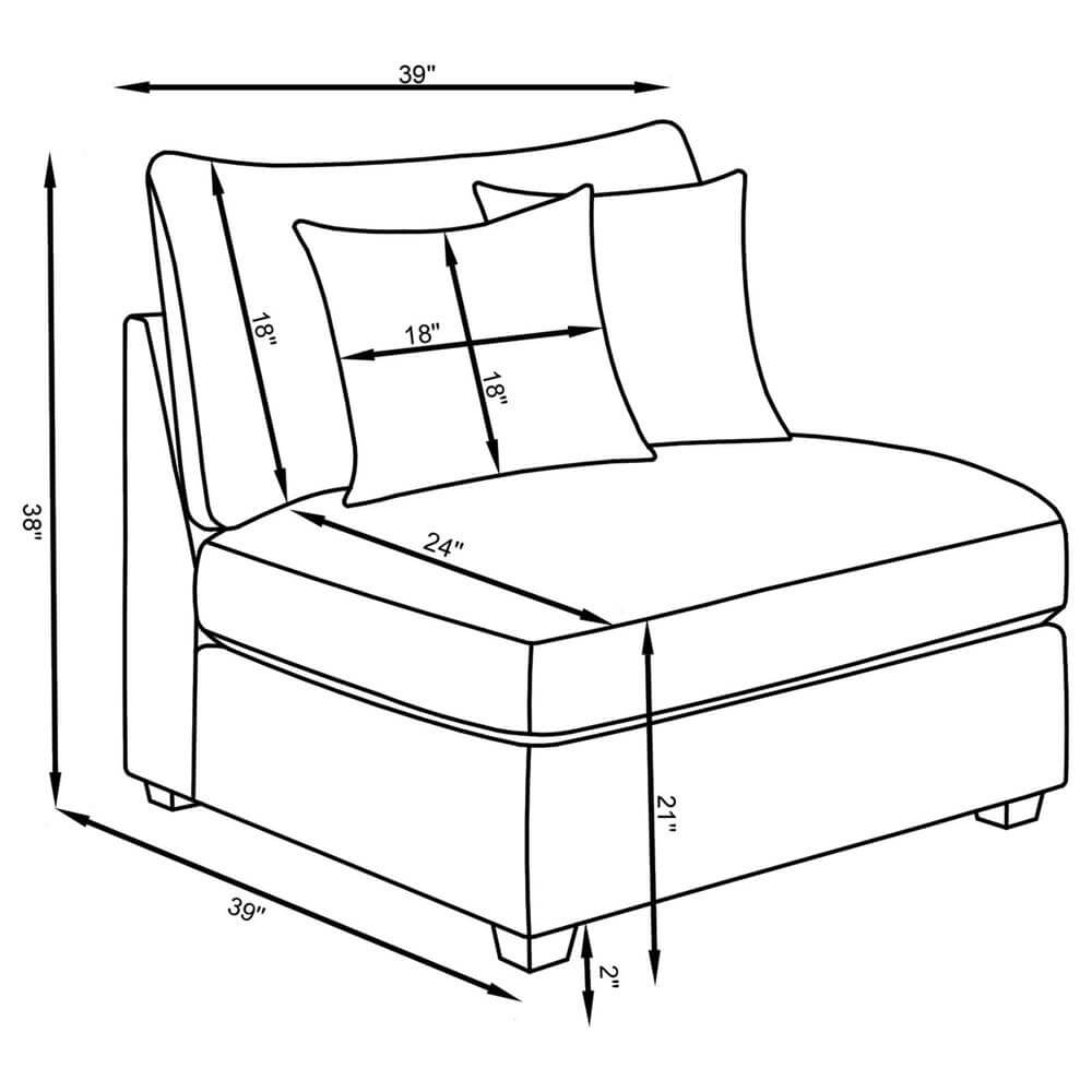 Cambria Modern Modular Fabric Sectional Sofa in Gray (Various Sizes)