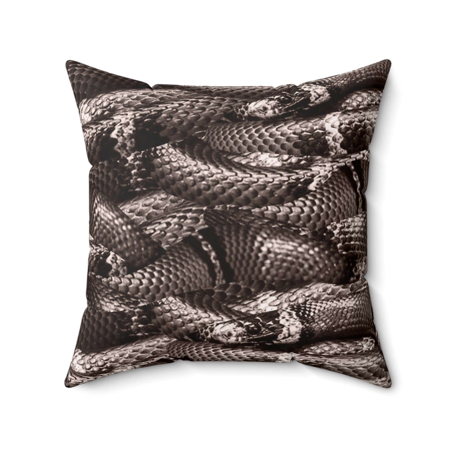 Spun Polyester Designer Square Pillow - Snakes - Revel Sofa