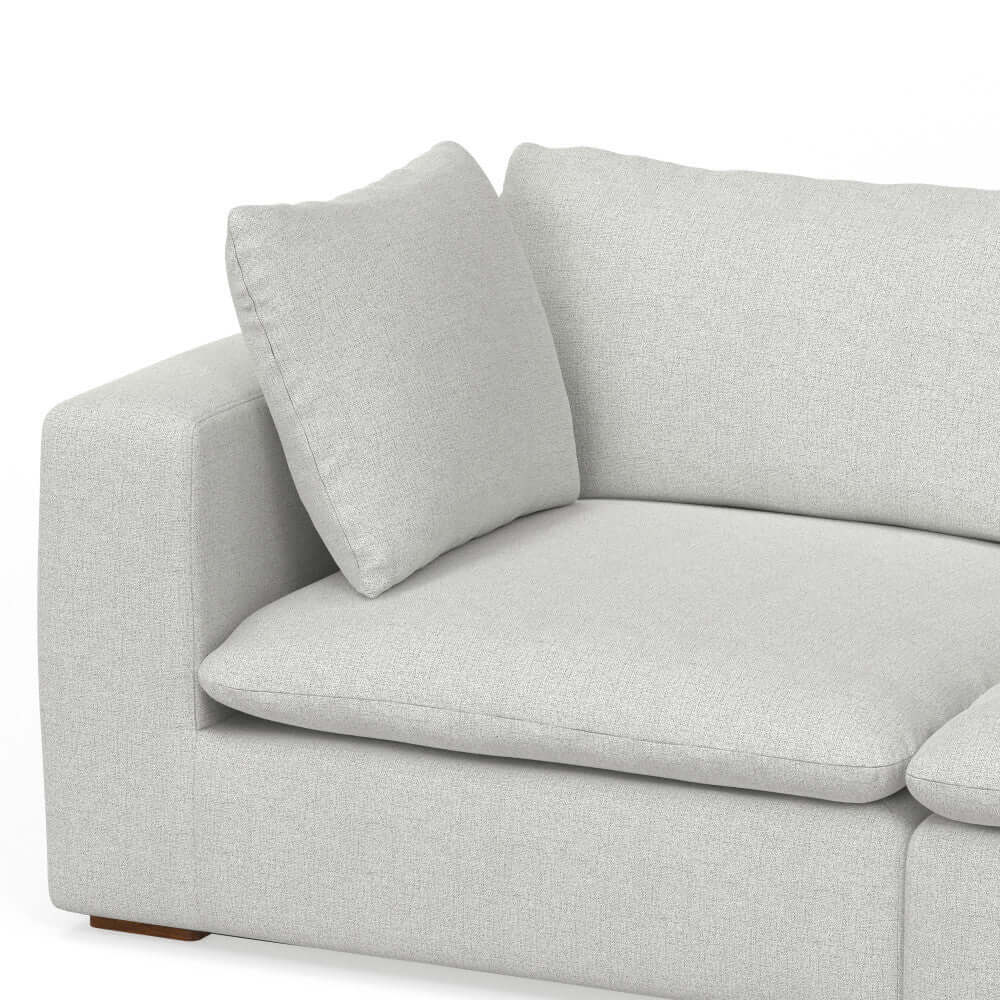 Jasmine Modern Grey Low Profile Cloud Modular Sofa 88'