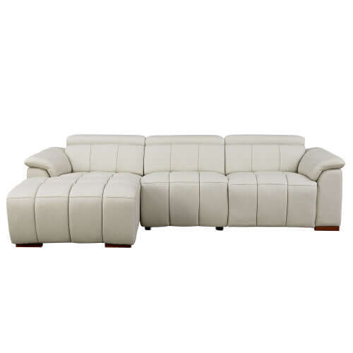 Modern Leather Chaise Sofa Sectional 113" (2 Colors)
