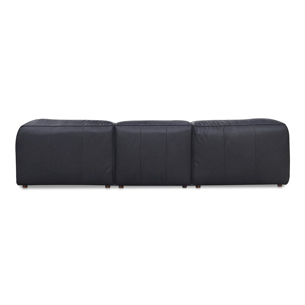 Form Black Genuine Leather Modular Sectional Sofa (2 Colors & Sizes)