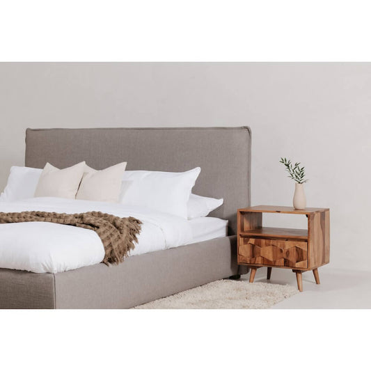 MCM Solid Sheesham Wood Nightstand 22'W