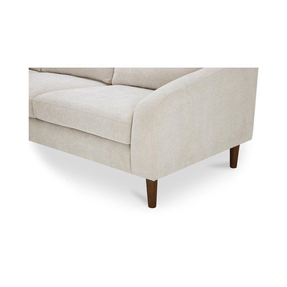 Quinn MCM Reversible Chaise Fabric Sectional Sofa 98" (2 Colors)