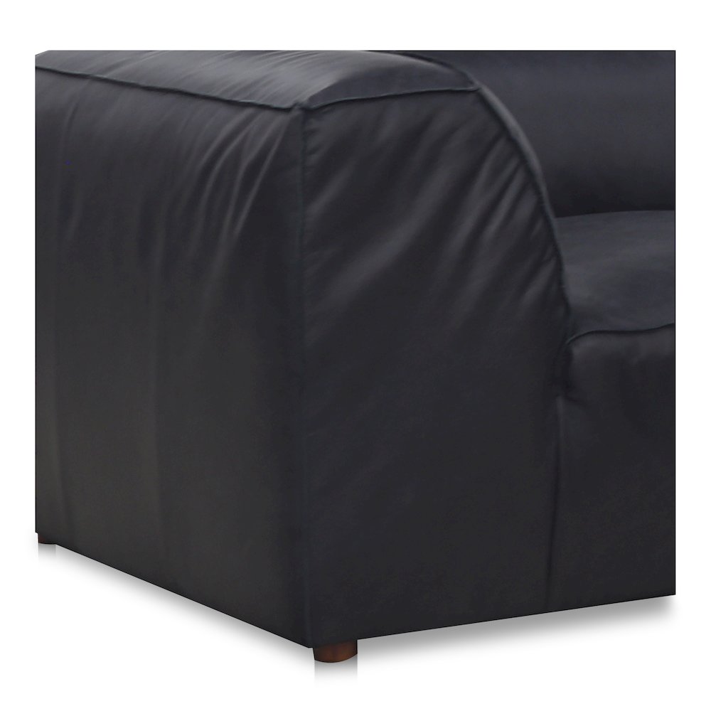 Form Black Genuine Leather Modular Sectional Sofa (2 Colors & Sizes)