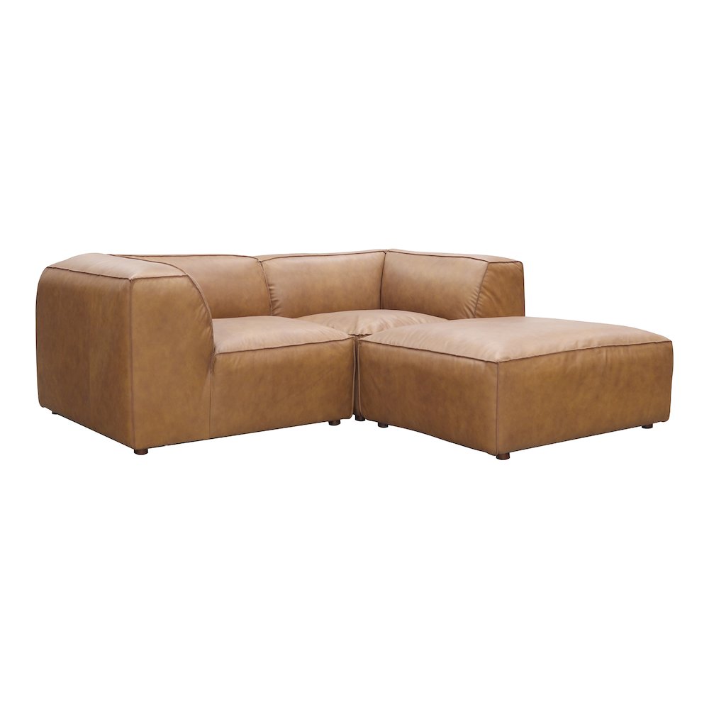 Form Black Genuine Leather Modular Sectional Sofa (2 Colors & Sizes)