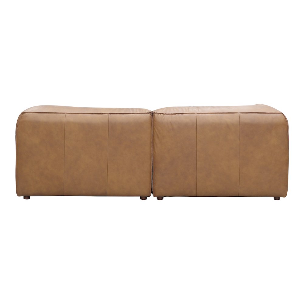 Form Black Genuine Leather Modular Sectional Sofa (2 Colors & Sizes)