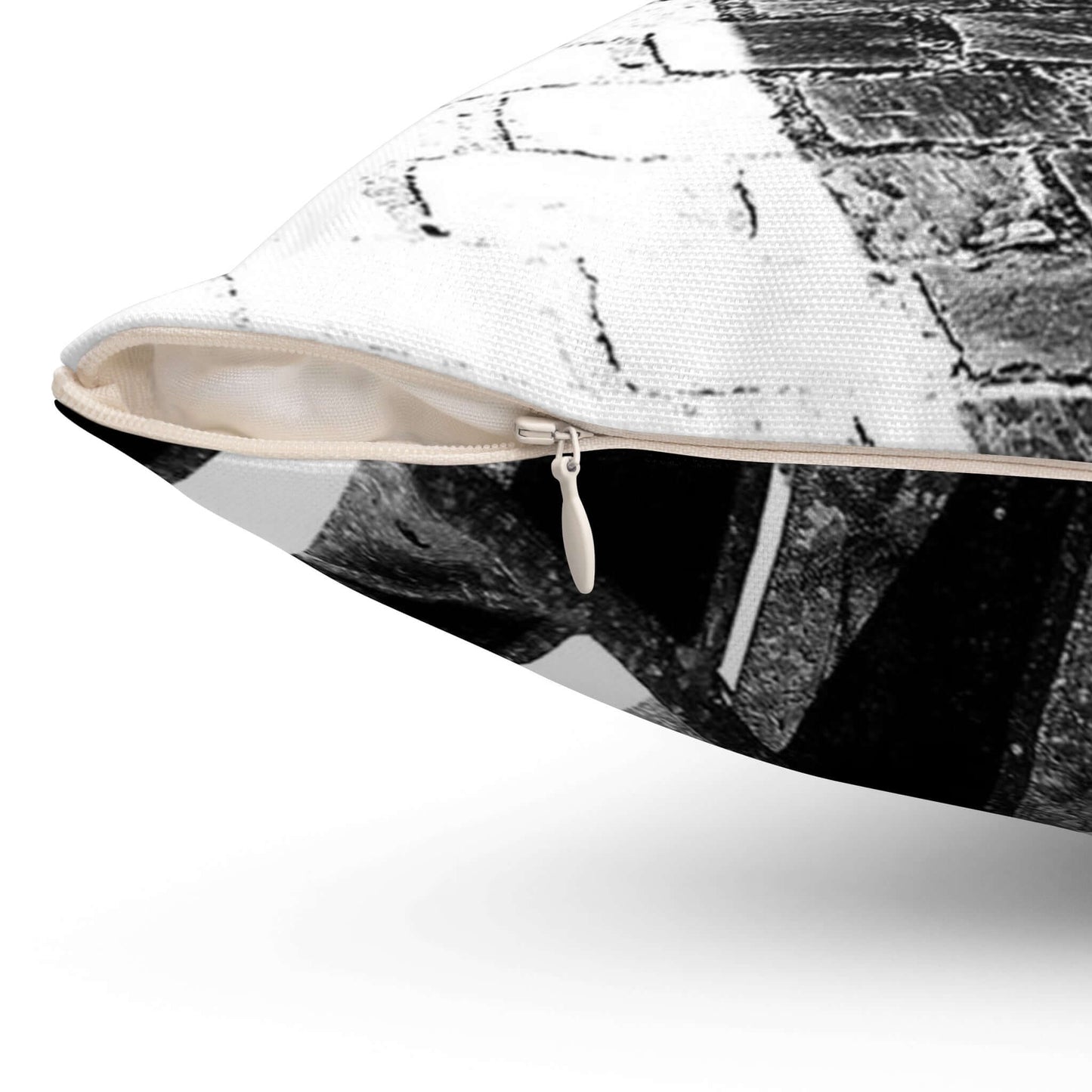 Spun Polyester Square Designer Pillow - Blk & Wht - Revel Sofa