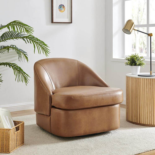 Hurley PU Leather Lounge Swivel Chair