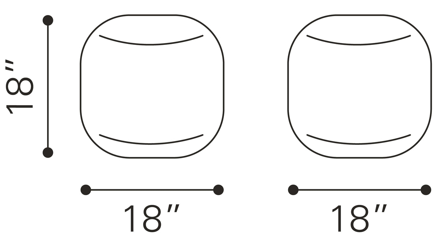 Lillian Boho Chic Round Wicker Ottoman, Black or Natural Colors 18" - Revel Sofa