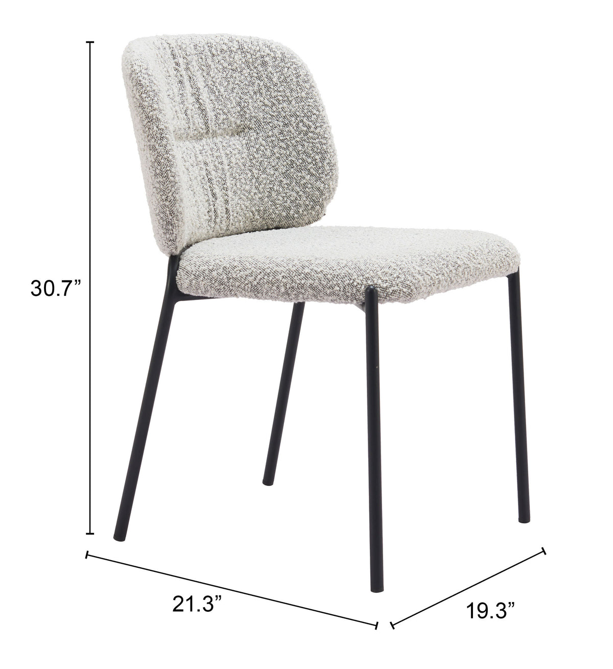 Plat Gray Dining Chair (Set of 2)