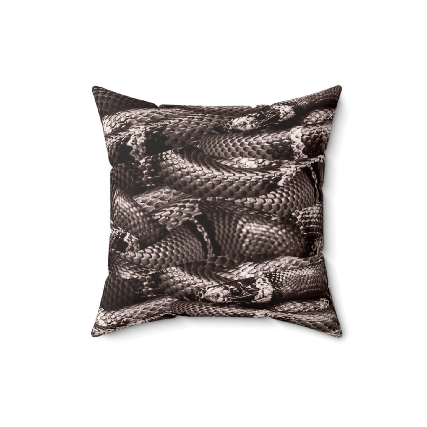 Spun Polyester Designer Square Pillow - Snakes - Revel Sofa