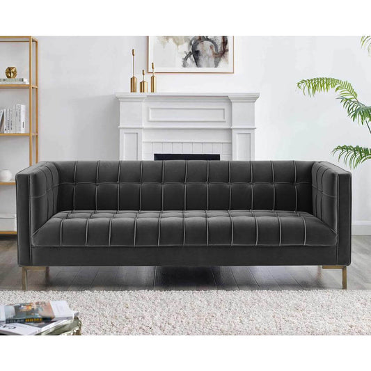 Isaac Tufted Velvet Fabric Sofa 83' (2 Colors)