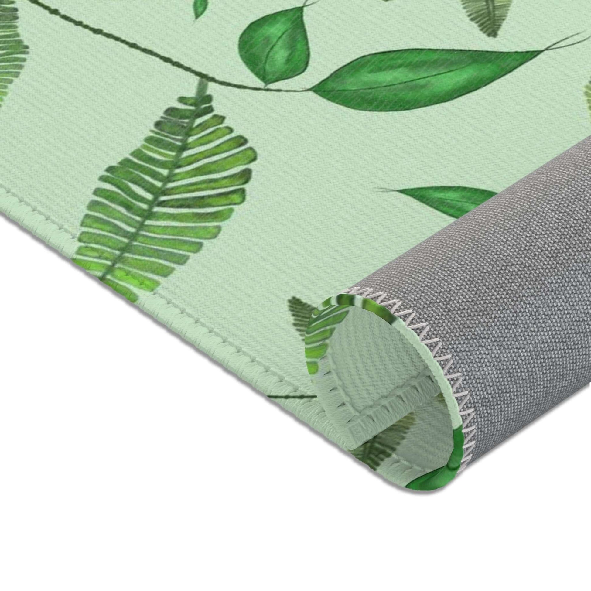 Rectangular Area Designer Rug (Leaves) - Revel Sofa