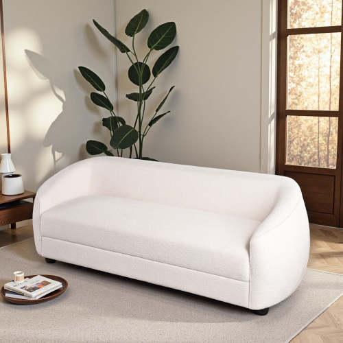 Melinda Modern Boucle Fabric Sofa 87”