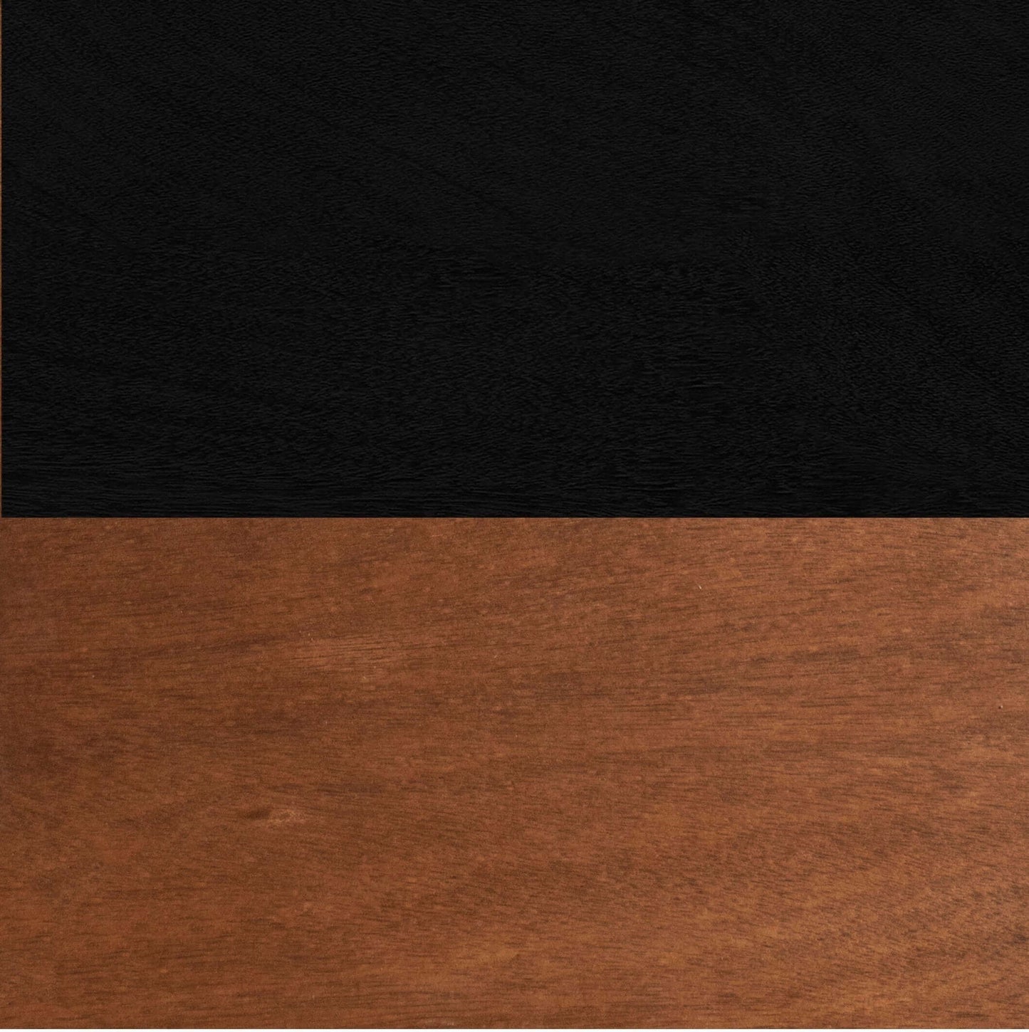 Graceland Slatted Solid Wood Side Table 1 Drawer, Black & Bourbon Finish 24" - Revel Sofa