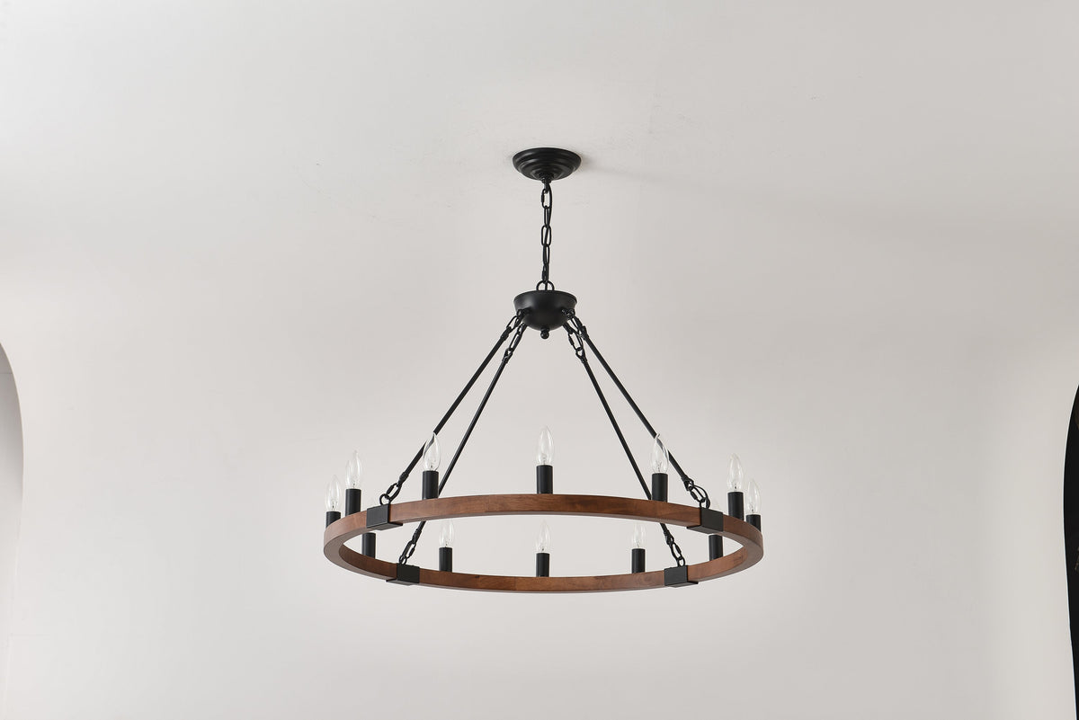 Vero Wagon Wheel Chandelier