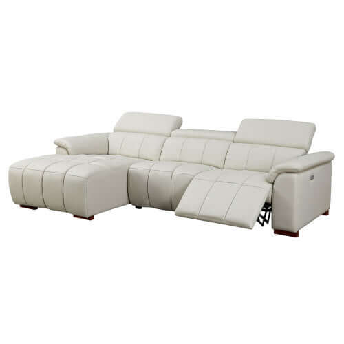 Modern Leather Chaise Sofa Sectional 113" (2 Colors)