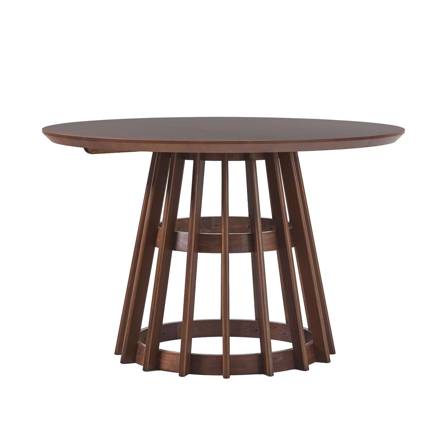 Round Pine Wood Pedestal Base Dining Table 47'