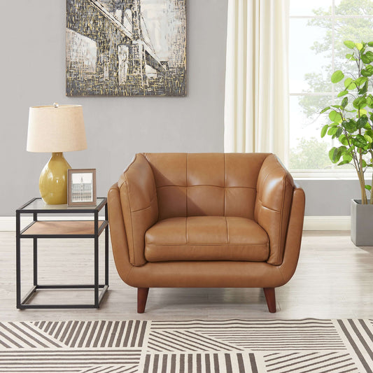 Solana MCM Top-Grain Leather Lounge Chair