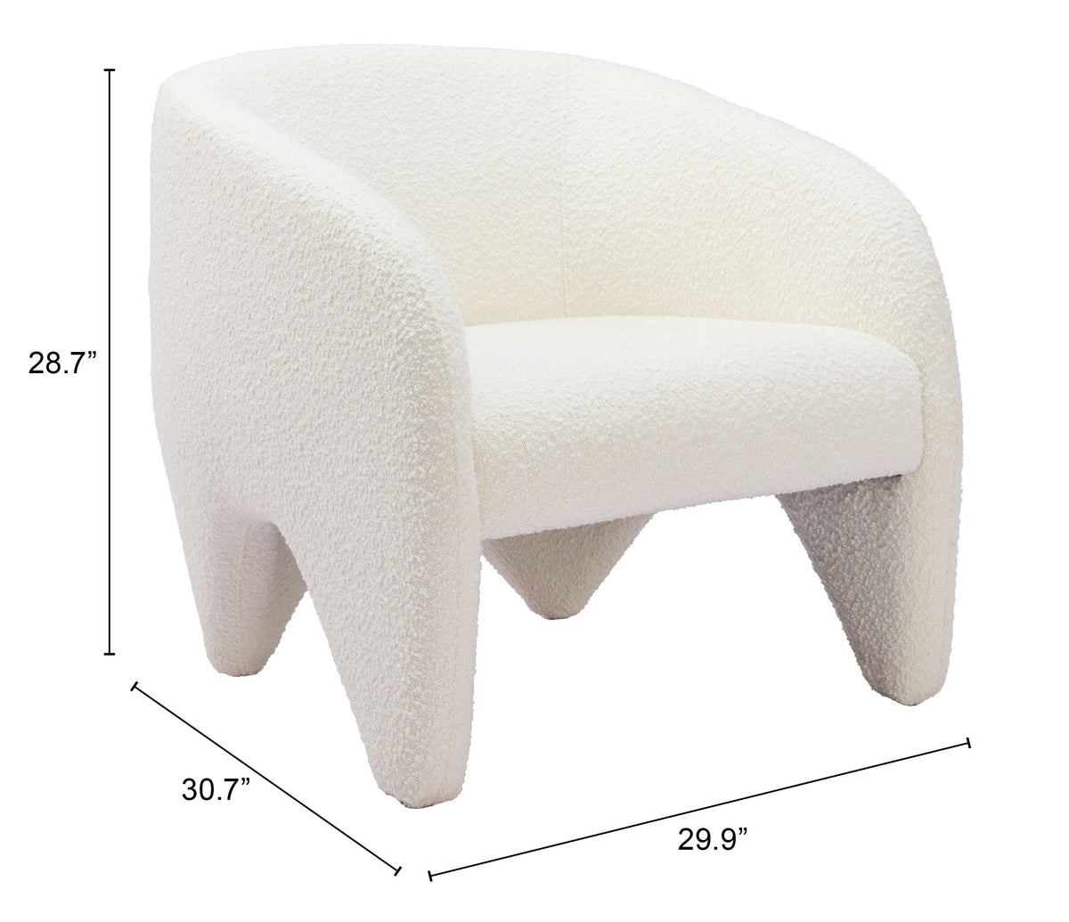 Lopta White Accent Chair