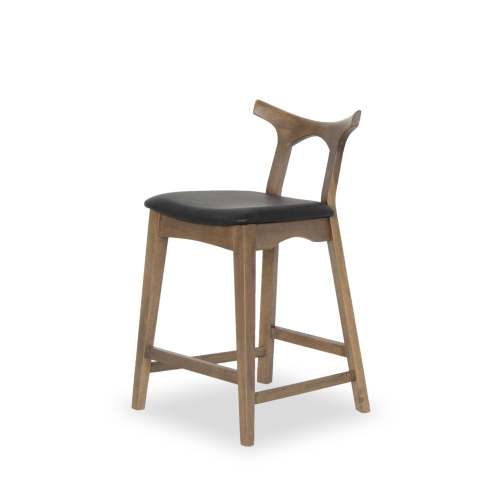 Sillas de bar Mid-Century modernas de madera maciza 'Hester' (juego de 2)